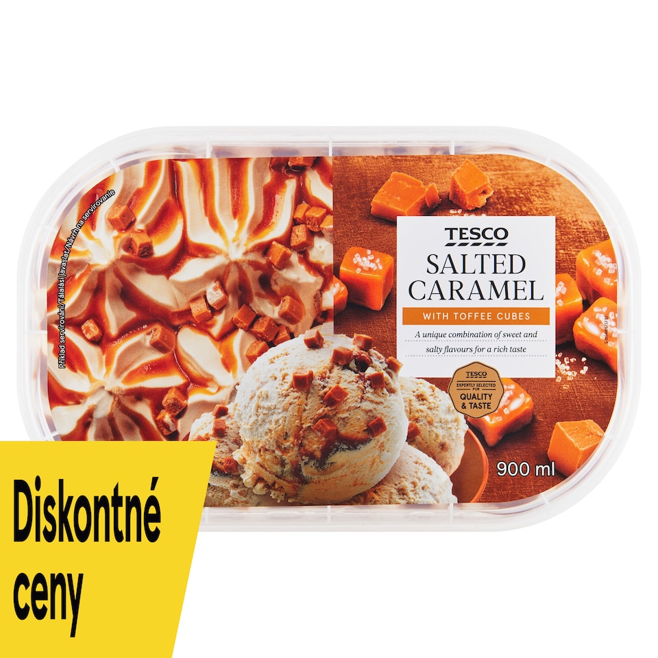 Tesco Salted Caramel with Toffee Cubes 900 ml