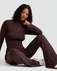 image 3 of OH ME OH MY Ribbed Foldover Waist Co-ord Leggings in Brown