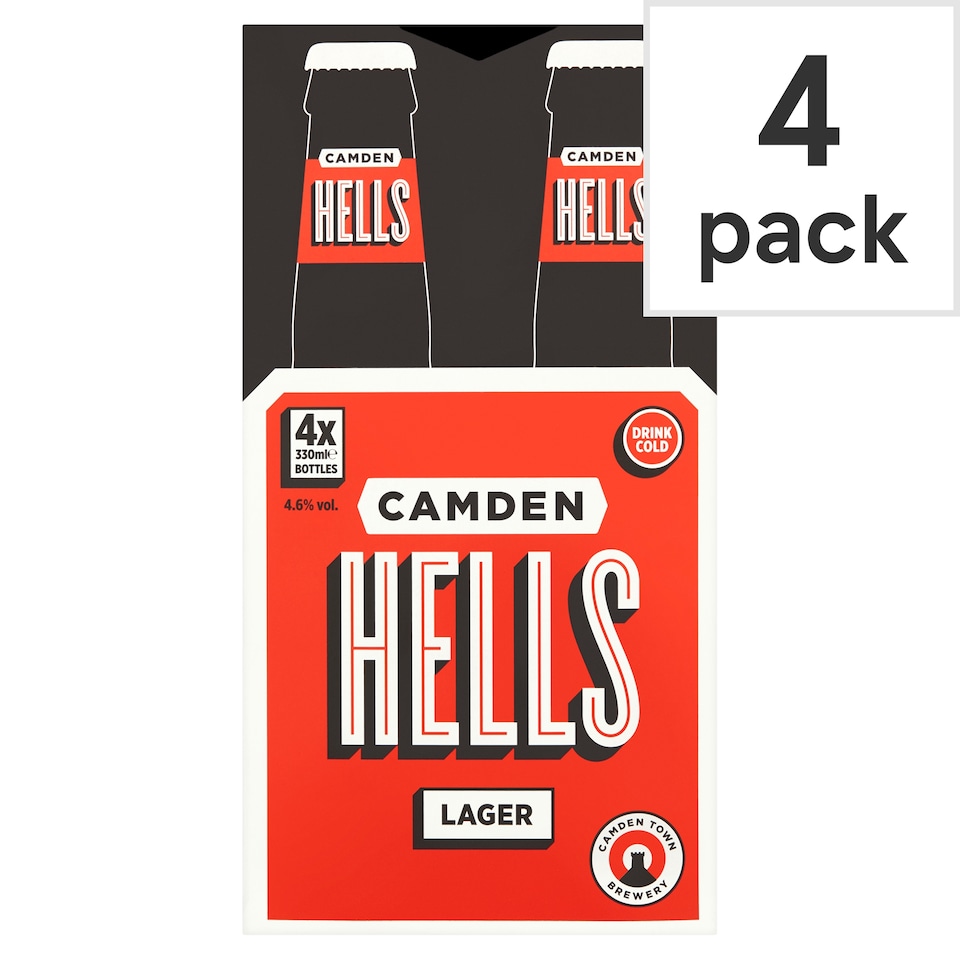 image 1 of Camden Hells Lager Bottle 4 X 330Ml