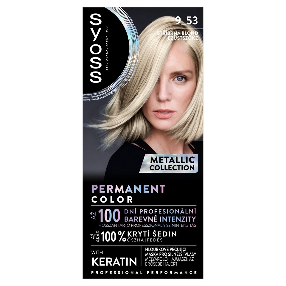 Syoss Color permanentní barva na vlasy 9-53 Stříbrná blond 50ml