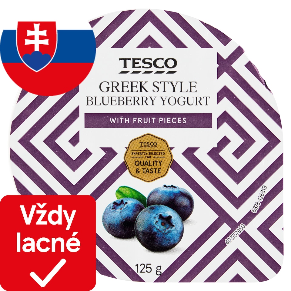 Tesco Greek Style jogurt čučoriedkový 125 g