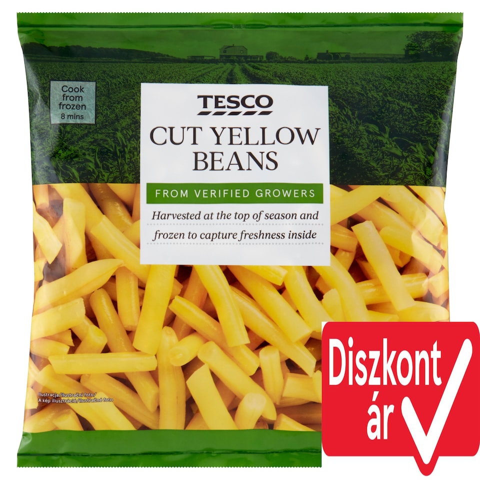 Tesco Quick-Frozen Cut Yellow Beans 450 g