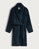 image 4 of F&F Fleece Textured Dressing Gown in Navy