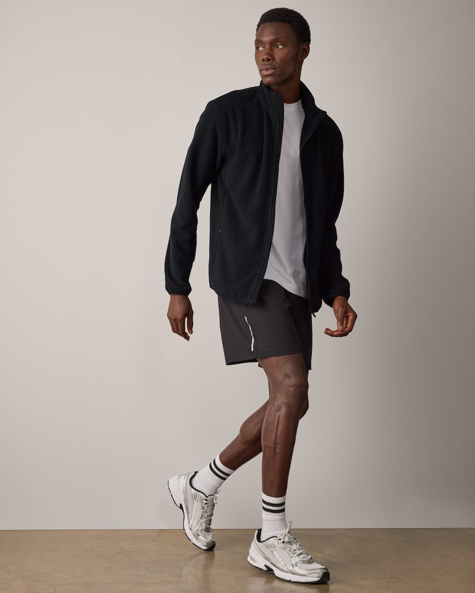 image 1 of F&F Active EVERYHOUR Zip Through Fleece in Black