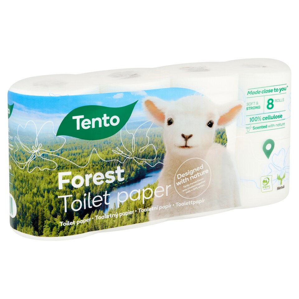 Tento Forest toalettpapír 3 rétegű 8 tekercs  1. kép