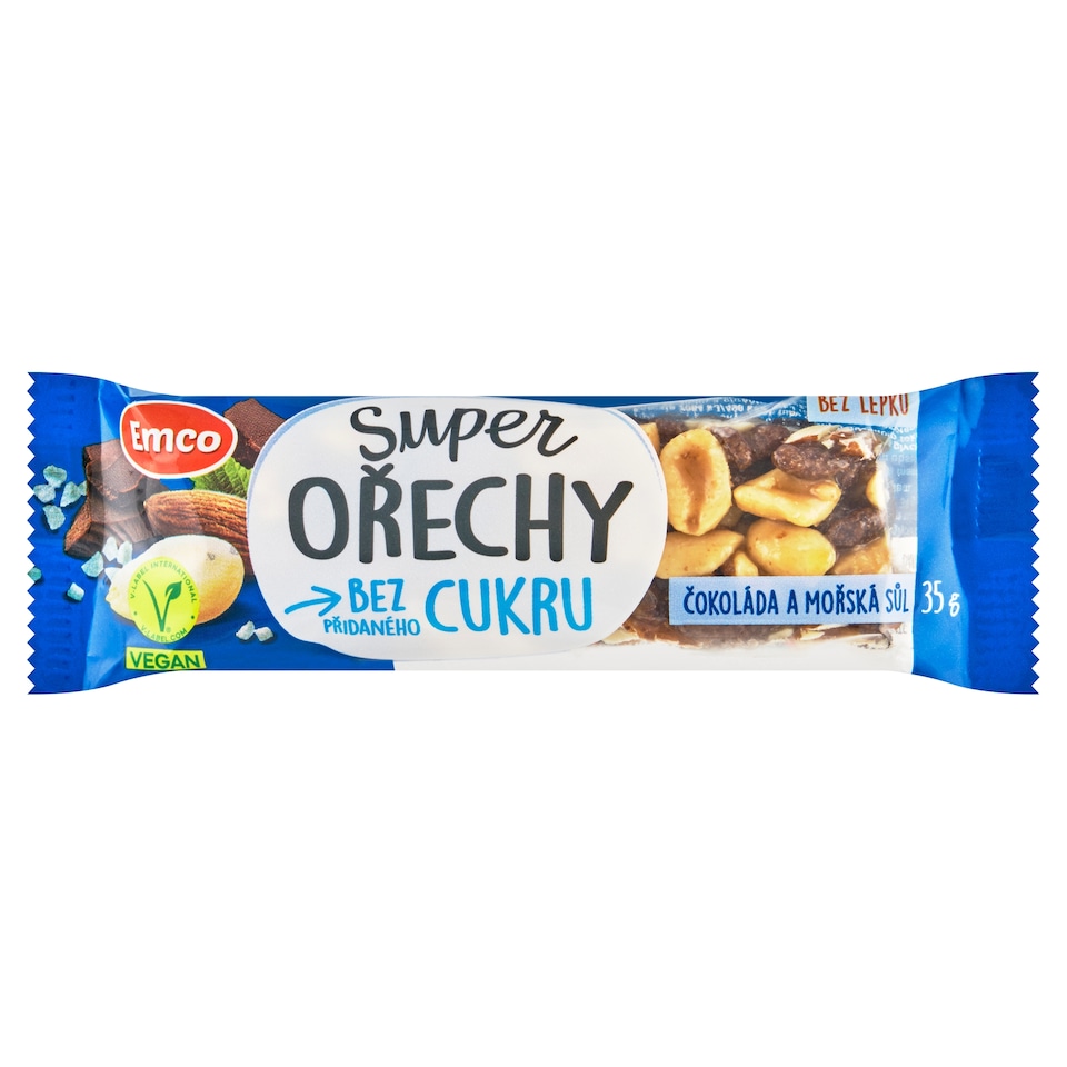 Emco Super ořechy čokoláda a mořská sůl 35g