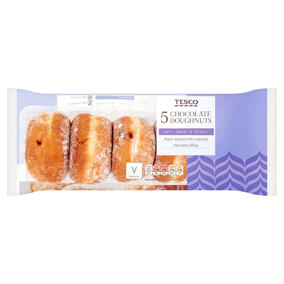 Tesco Chocolate Doughnuts 5 Pack