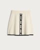image 5 of The F&F Edit Knitted Button Detail Contrast Trim Co-ord Skirt in Cream