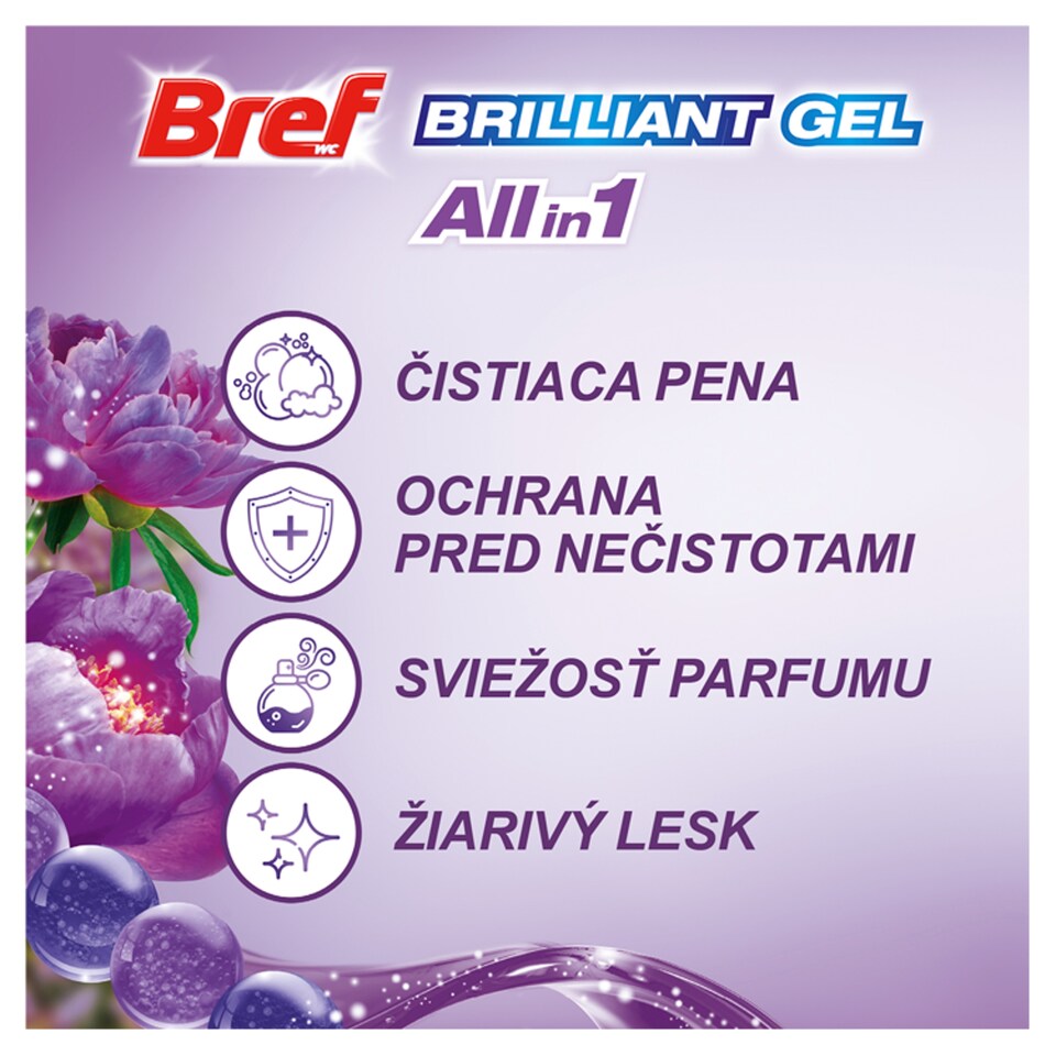 obrázok 1 z Bref Brilliant Gel All in 1 Magic Breeze WC blok 3 x 42 g
