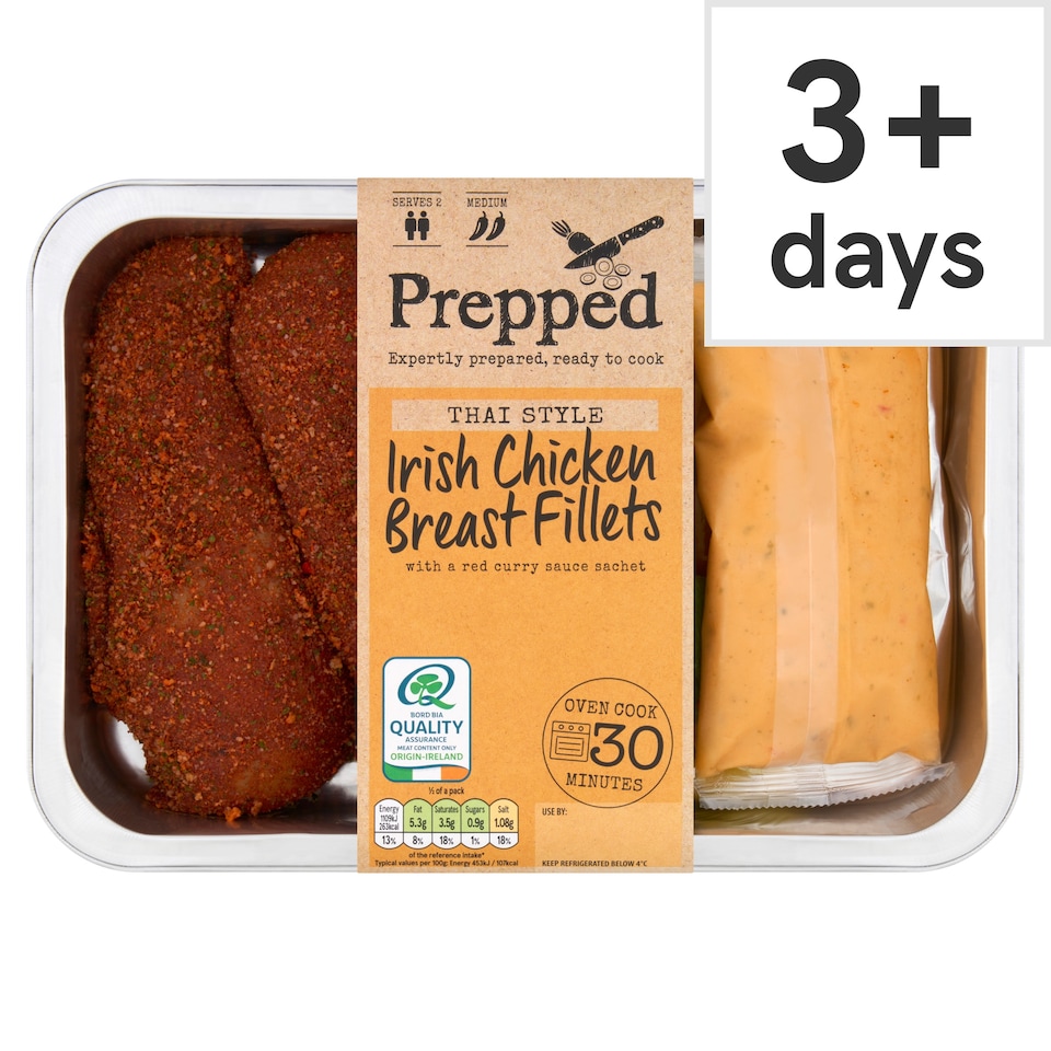 PREPPED Thai Style Irish Chicken Breast Fillets 590g