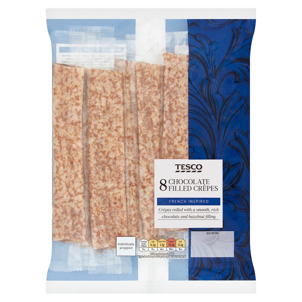 Tesco Chocolate Filled Crepes 8 Pack