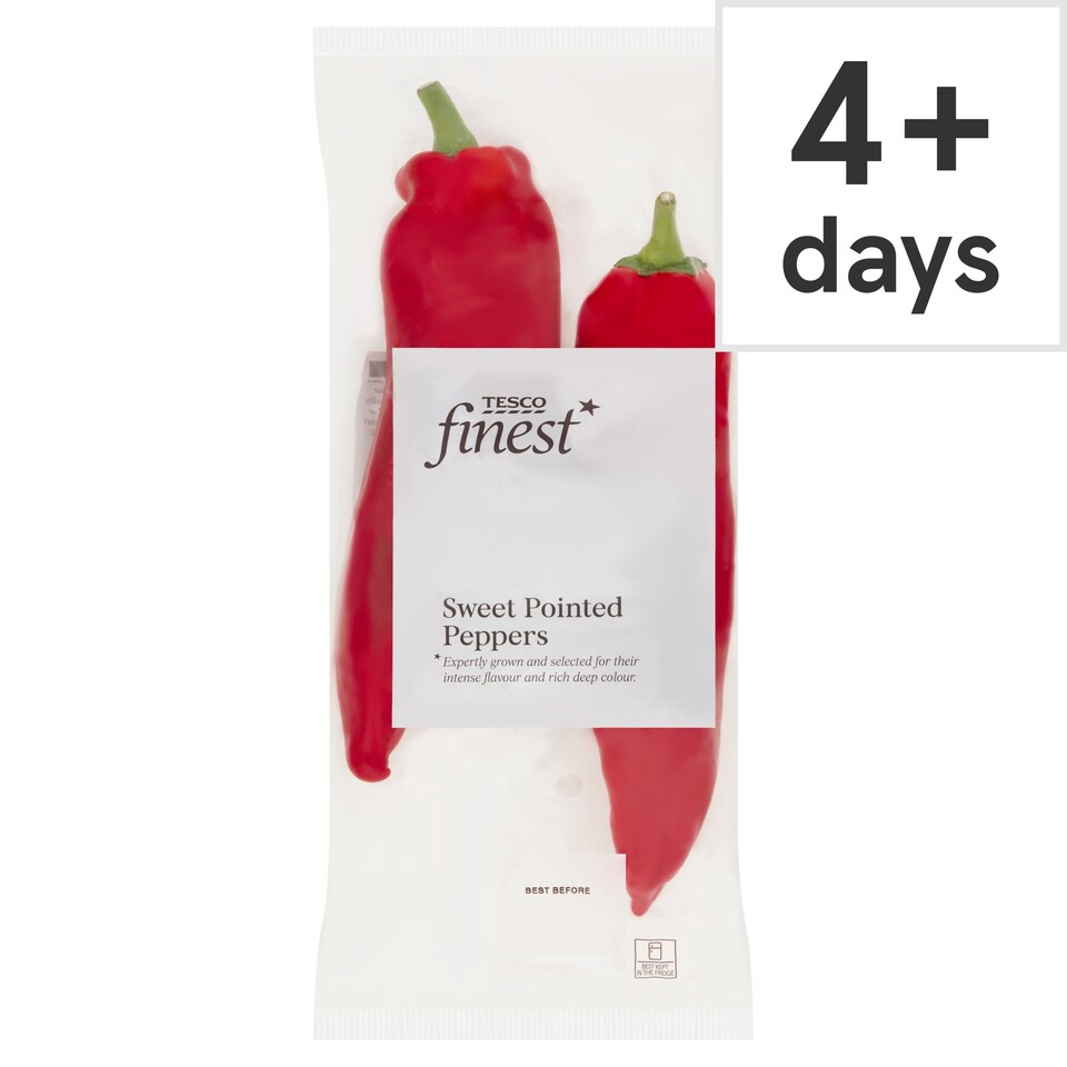 Tesco Finest Sweet Pointed Peppers 180g Tesco Groceries