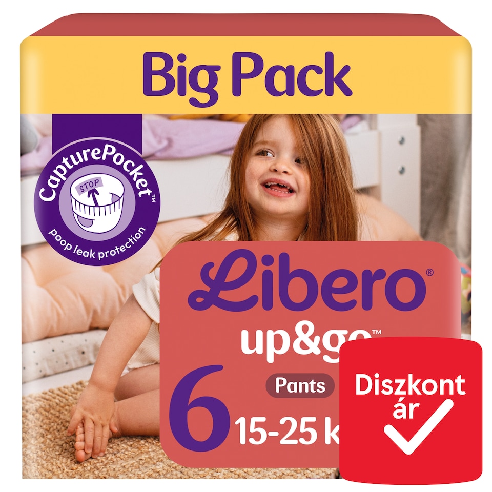 image 1 of Libero Up&Go Pant Diapers, Size: 6, 15-25 kg, 34 pcs