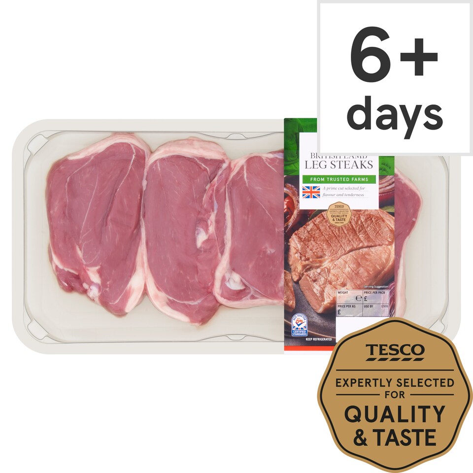 Tesco Lamb Leg Steaks 450G