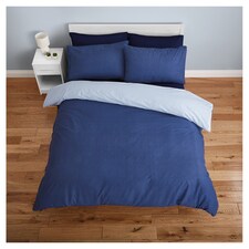 Tesco Blue Reversible Duvet Set King