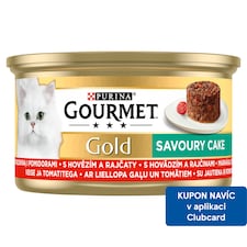 GOURMET GOLD Savoury Cake Canned Food for Cats Beef 85g
