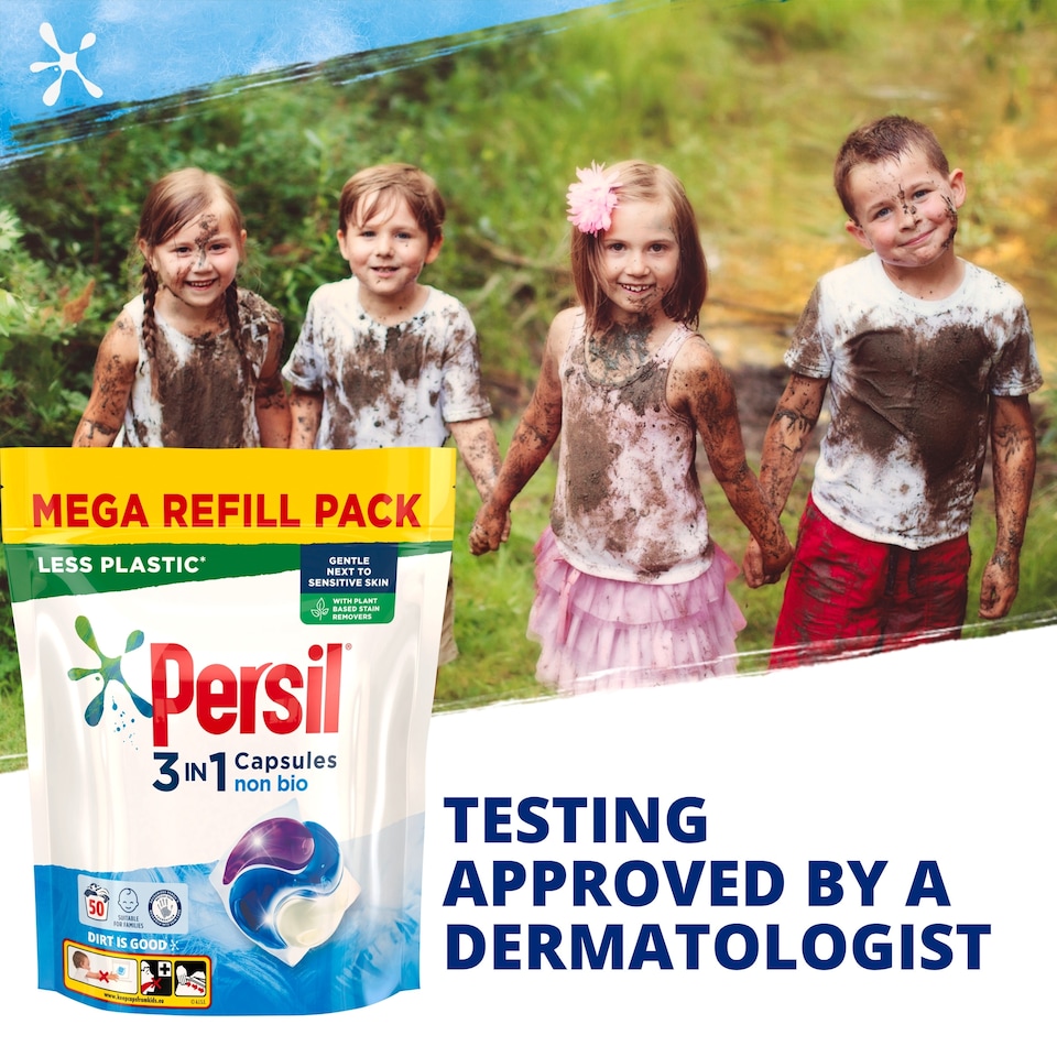 image 1 of Persil 3 In1 Non Bio Laundry Washing Capsules 50 Washes 1.350kg