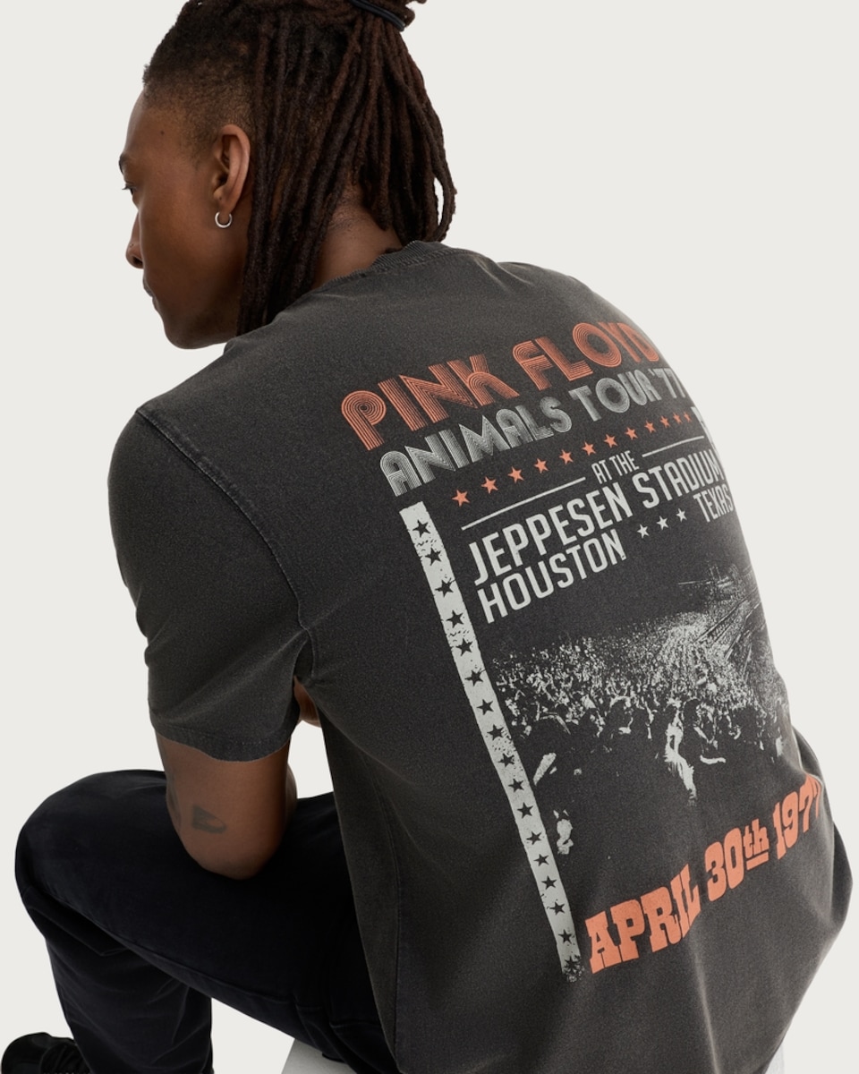 image 1 of Pink Floyd Pure Cotton T-Shirt in Black