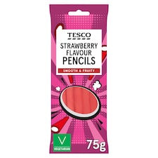 Tesco Strawberry Pencils 75G
