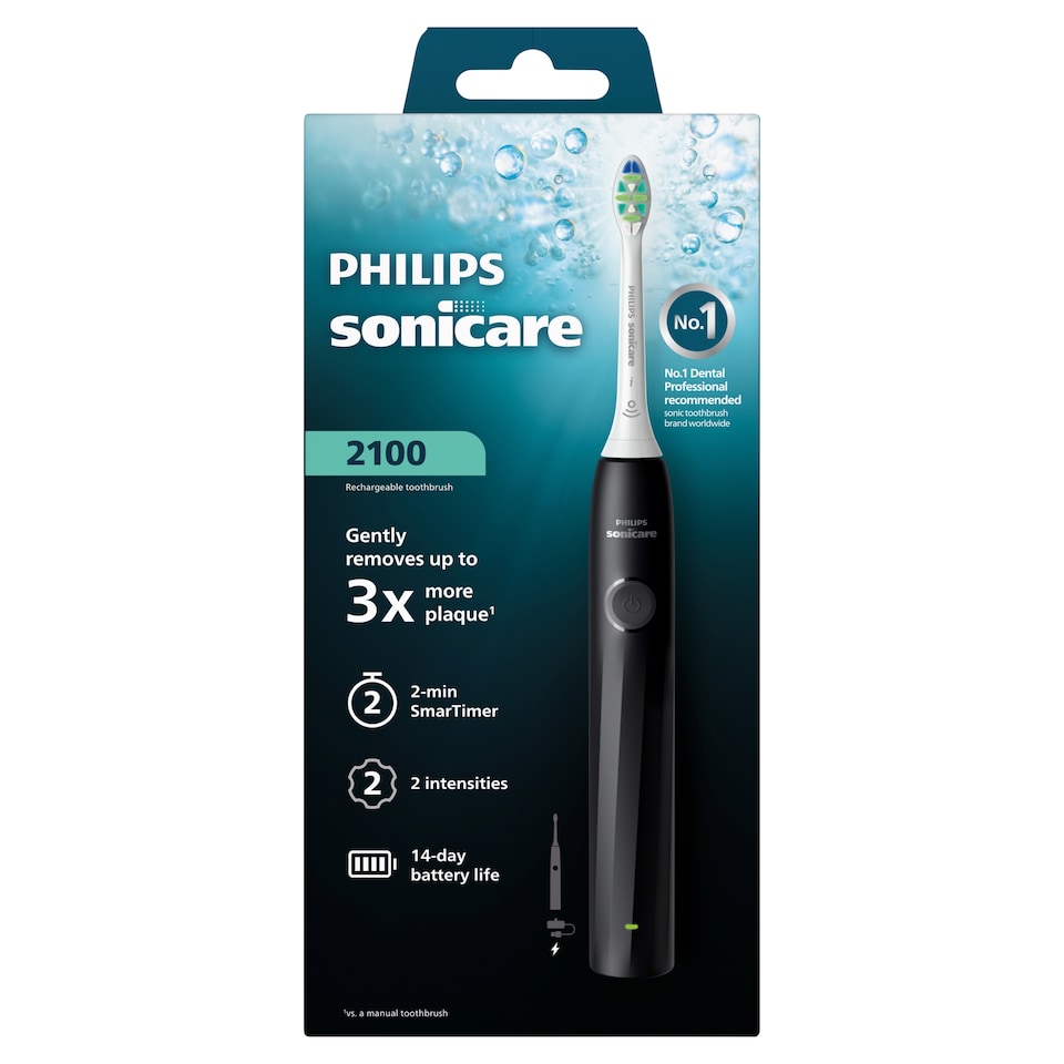 image 1 of  Philips Sonicare 2100 Electric Toothbrush Black HX4021/02