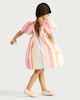 image 1 of F&F Girls Cotton Rich Striped Smocked Dress in Multi