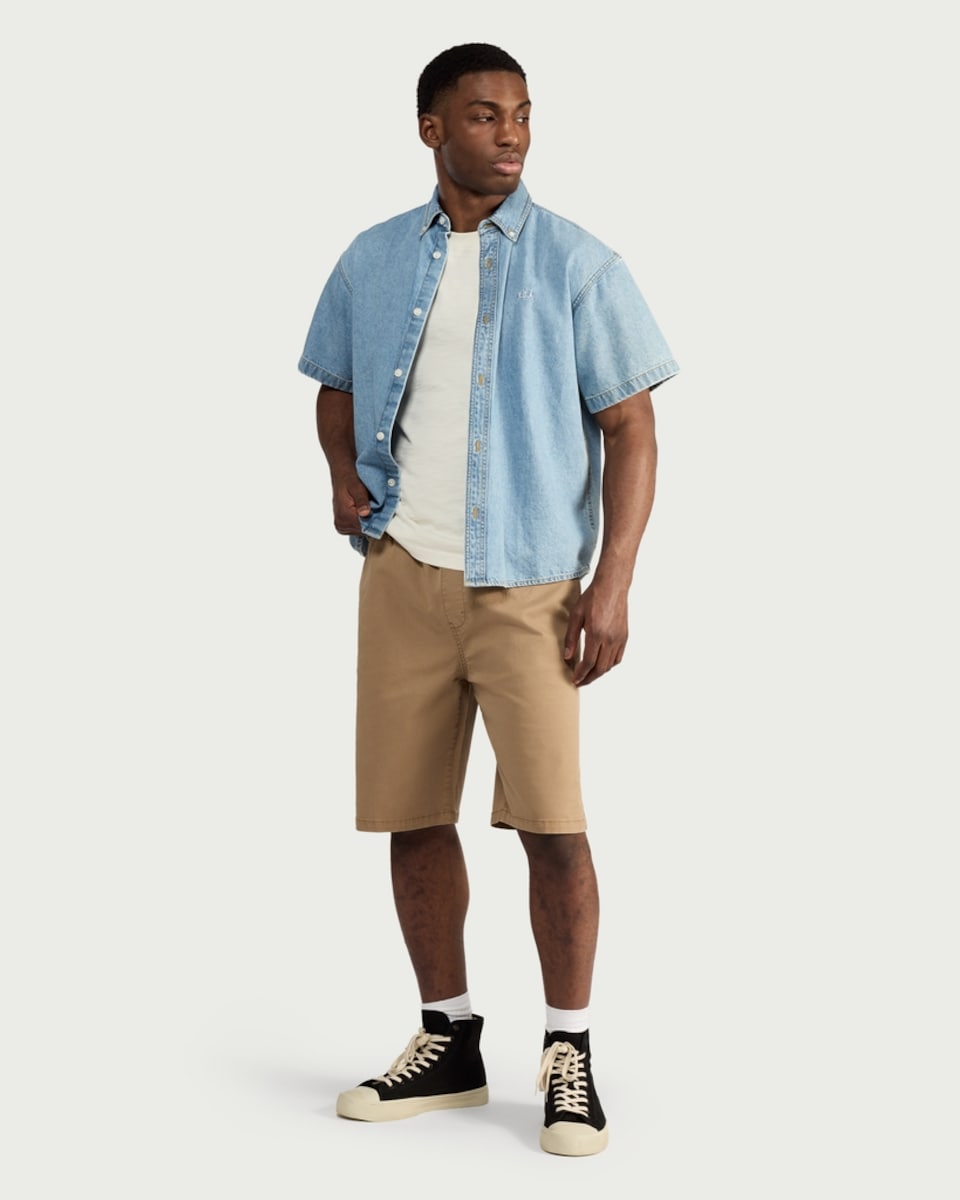 image 1 of RDA Cotton Rich Cargo Shorts in Med Nude