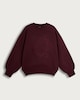 image 4 of F&F Cotton Rich Floral Appliqué Embroidered Sweatshirt in Burgundy