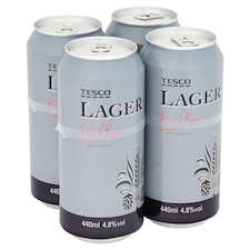 Tesco Premium Lager 4 X 440Ml