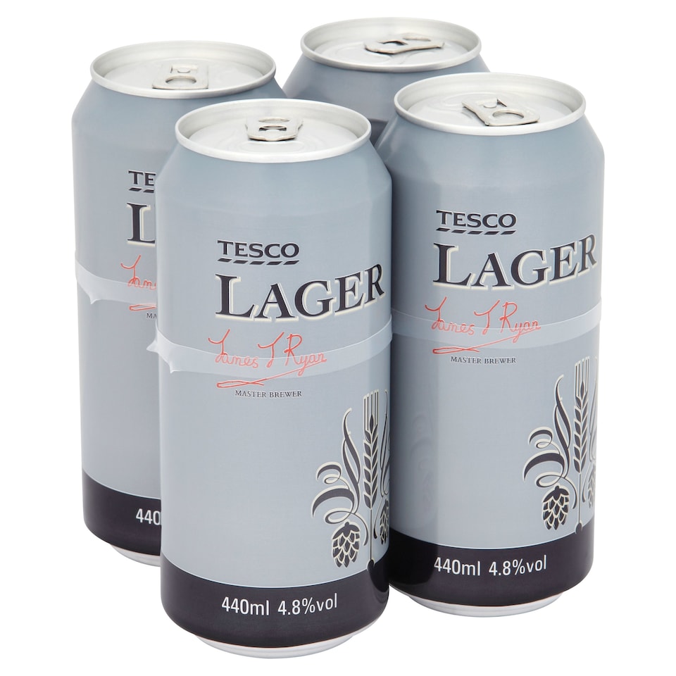 Tesco Premium Lager 4 X 440Ml