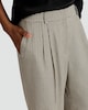 image 3 of The F&F Edit Double Pleat Check Wide Leg Trousers in Brown