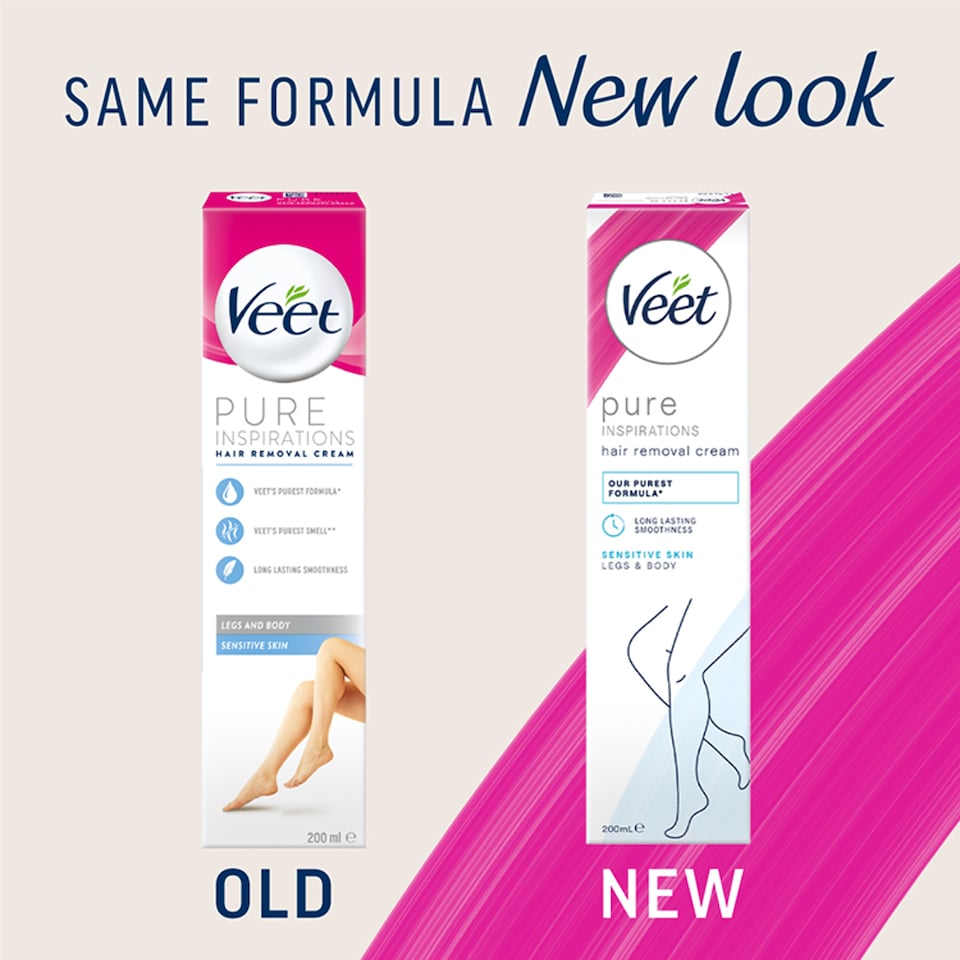 image 1 of Veet Pure Hair Removal Cream Legs & Body Sensitive 200ml
