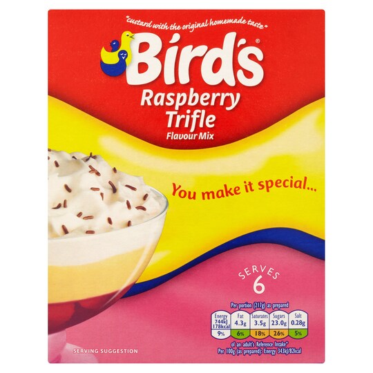 Birds Trifle Kit Raspberry Serve 6 141G Tesco Groceries