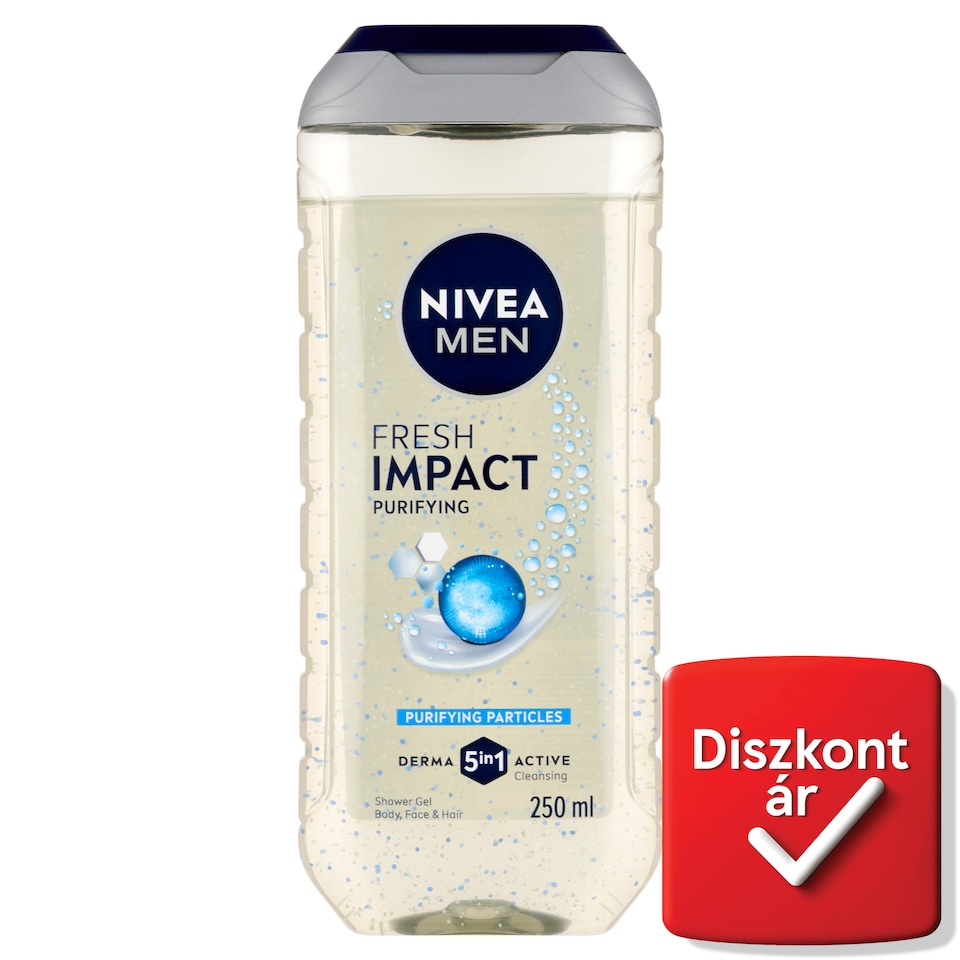 image 1 of NIVEA MEN Fresh Impact Shower Gel for Body, Face, Hair 250 ml