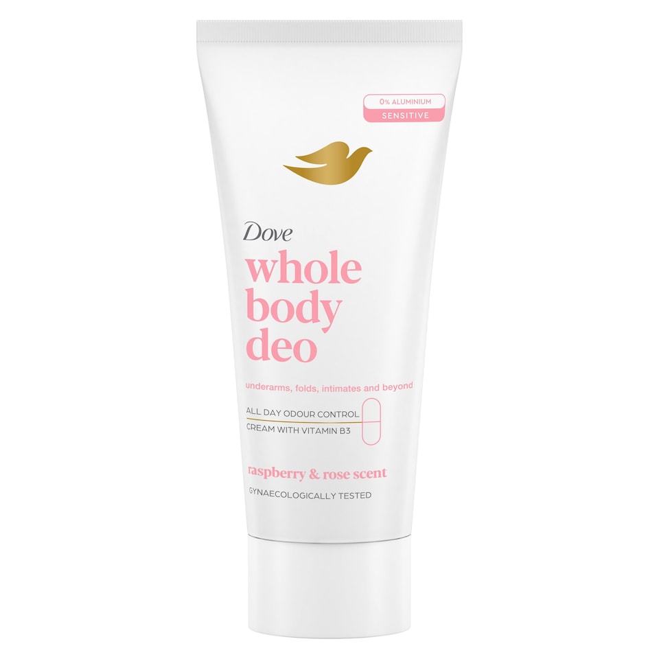 image 1 of Dove Raspberry & Rose Whole Body Deodorant Cream 75ml 