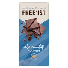 Free'ist No Added Sugar Milk Chocolate 70G