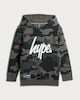 image 4 of Hype Camouflage Hoodie in Multi Black