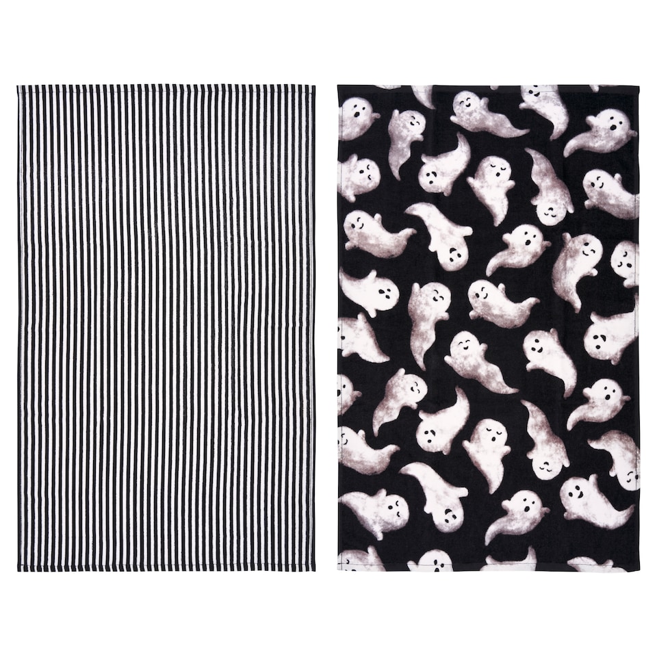 image 1 of  F&F Home Ghost Hand Towels 2 Pack