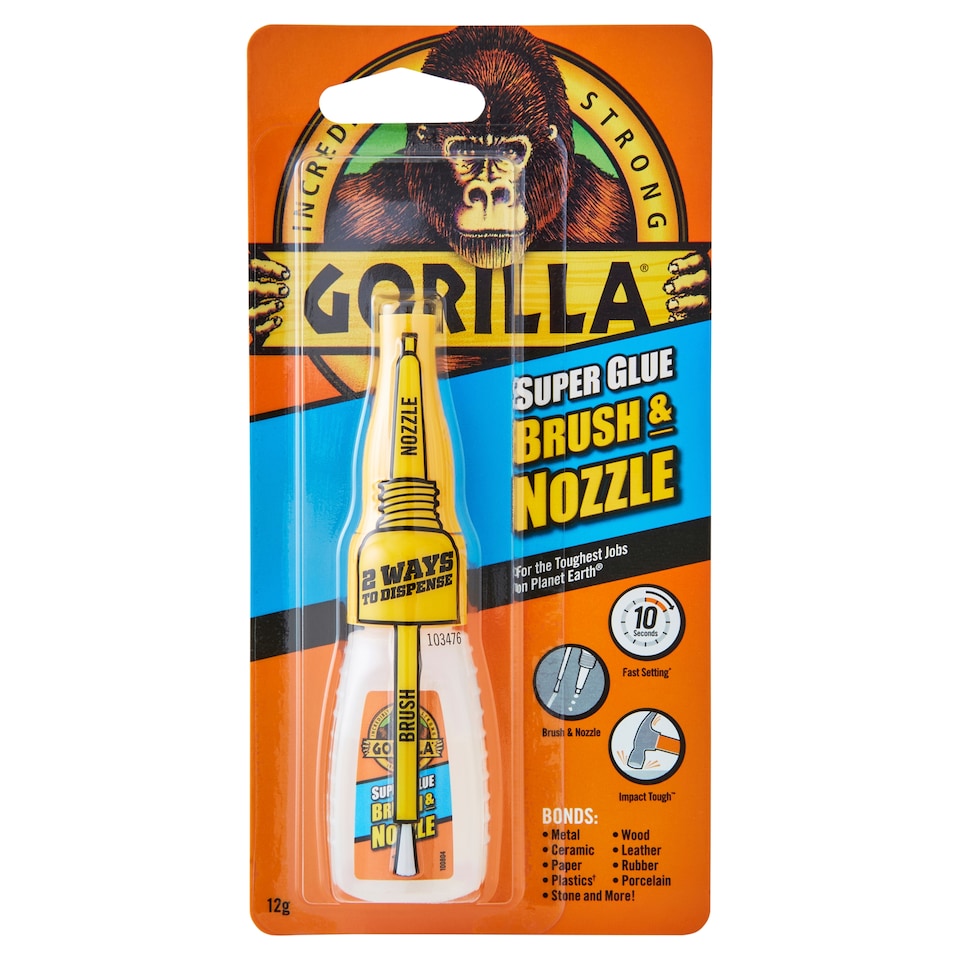 image 1 of Gorilla Superglue 12G Brush & Nozzle
