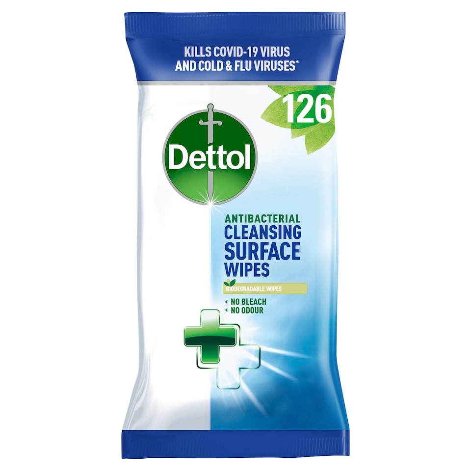 image 1 of Dettol Antibacterial Multi Surface Cleaning Wipes 126 Pack
