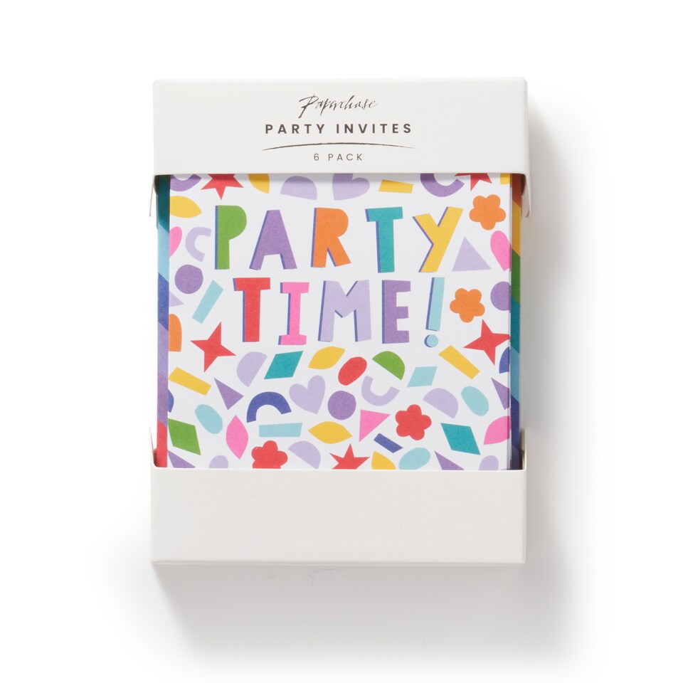 image 1 of Paperchase Rainbow 6 Pack Party Invitations
