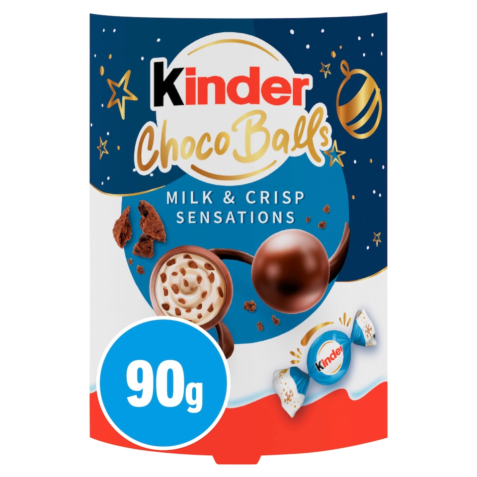 image 1 of Kinder Milk Chocolate Crisp Choco Balls 90g