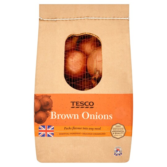 Tesco Brown Onions 2.5Kg Tesco Groceries