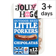 Jolly Hog 12 British Chipolatas Gluten Free 340G