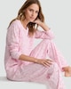 image 1 of F&F Pure Cotton Candy Cane Print Top and Trousers Pyjamas in Pink