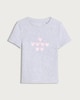 image 4 of F&F Girls Cotton Rich Heart Print T-Shirt in Grey