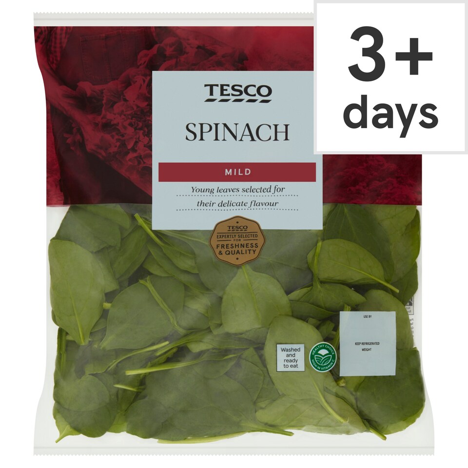image 1 of Tesco Mild Spinach 200G