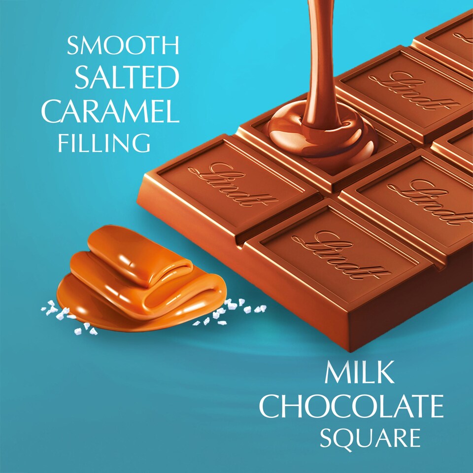 image 1 of Lindt Lindor Salted Caramel Chocolate Bar 100G