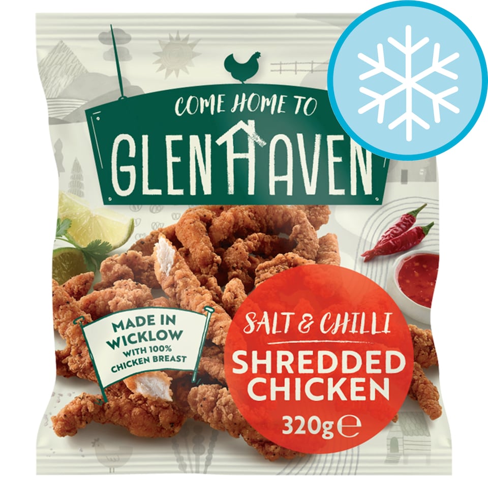 Glenhaven Salt And Ch Shredded Chicken 320G
