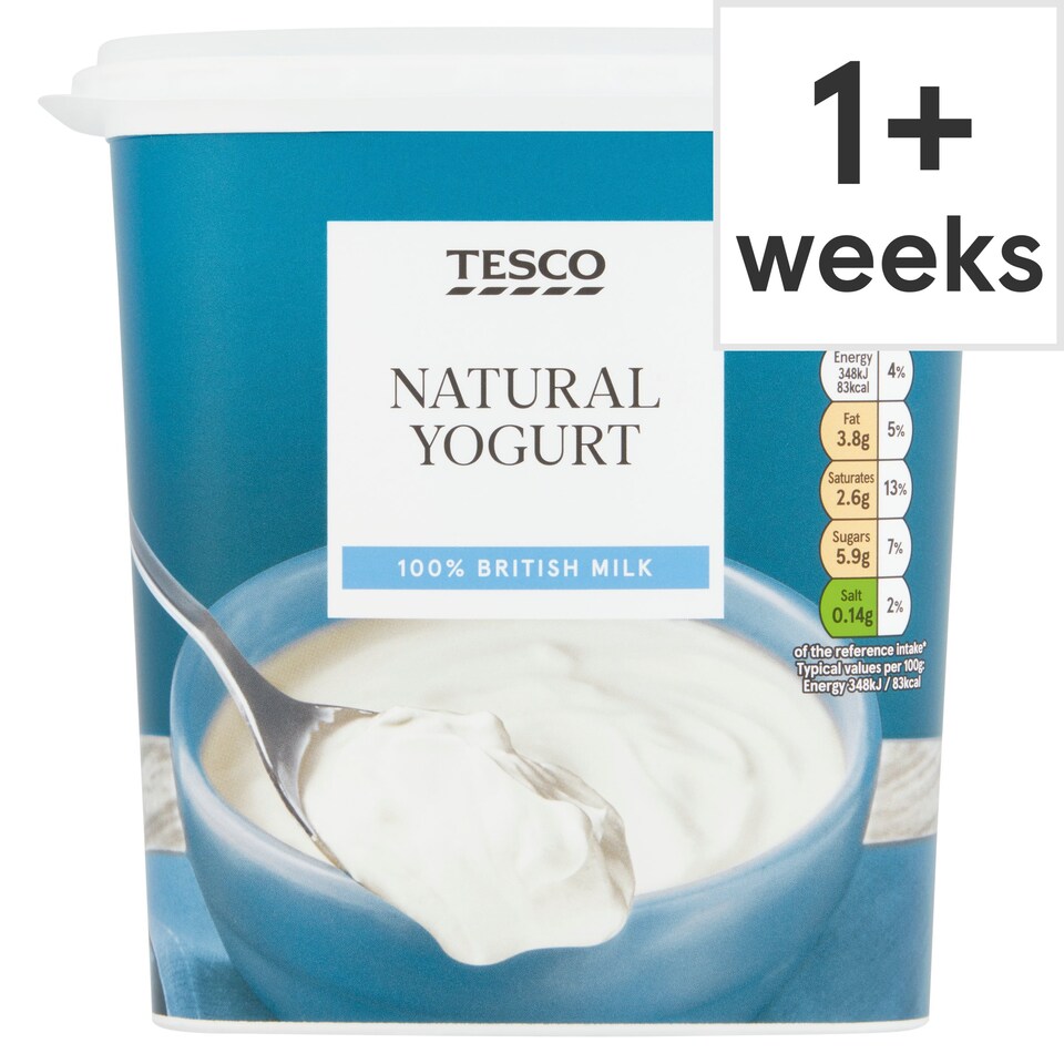 Tesco Natural Yogurt 1Kg Tesco Groceries