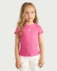 image 4 of F&F Girls 2-Pack Cotton Rich Heart T-Shirts in White